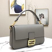FENDI MEDIUM 1997 BAGUETTE Leather Grey 26 x 14 x 4 cm  - 3