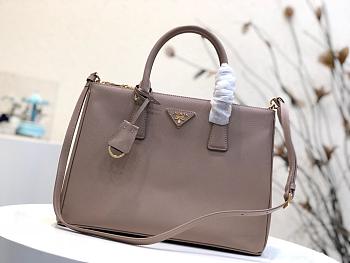 PRADA LARGE Galleria Saffiano Leather Bag Beige 1BA274 32 × 24 × 14 cm
