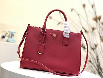 PRADA LARGE Galleria Saffiano Leather Bag Fiery Red 1BA274 32 × 24 × 14 cm