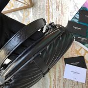 YSL MEDIUM COLLEGE IN MATELASSÉ LEATHER Black Metal 600279 24 x 17 x 7 cm - 6