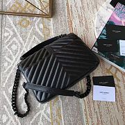 YSL MEDIUM COLLEGE IN MATELASSÉ LEATHER Black Metal 600279 24 x 17 x 7 cm - 5