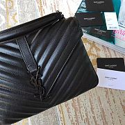 YSL MEDIUM COLLEGE IN MATELASSÉ LEATHER Black Metal 600279 24 x 17 x 7 cm - 4