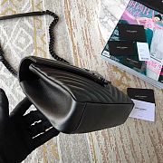 YSL MEDIUM COLLEGE IN MATELASSÉ LEATHER Black Metal 600279 24 x 17 x 7 cm - 3