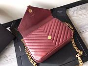 YSL MEDIUM COLLEGE IN MATELASSÉ LEATHER Purple 600279 24 x 17 x 7 cm - 2