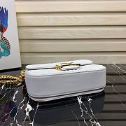 PRADA Diagramme Shoulder Bag White 1BD227 20.5 x 14 x 5 cm - 6