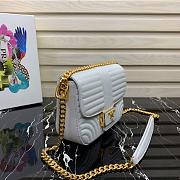 PRADA Diagramme Shoulder Bag White 1BD227 20.5 x 14 x 5 cm - 5