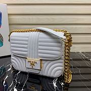 PRADA Diagramme Shoulder Bag White 1BD227 20.5 x 14 x 5 cm - 3