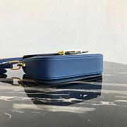PRADA Saffiano Leather Emblème Bag Blue 1BD217 20.5 x 14 x 5 cm - 5