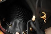PRADA Saffiano Leather Bucket Bag Black 1BE032 22 × 22 × 14 cm - 3
