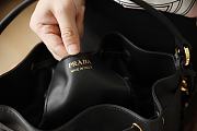 PRADA Saffiano Leather Bucket Bag Black 1BE032 22 × 22 × 14 cm - 4