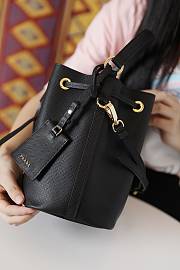 PRADA Saffiano Leather Bucket Bag Black 1BE032 22 × 22 × 14 cm - 5