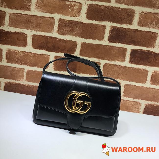 GUCCI SMALL Arli Shoulder Bag Leather Black 550129 25 x 16 x 5.5 cm - 1