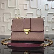 LOUIS VUITTON Saint Sulpice Bag Monogram Empreinte Leather Dark Beige M43393 25 x 16.5 x 9 cm - 1