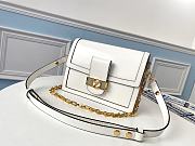 LOUIS VUITTON DAUPHINE Lugano MM Leather White M55821 25 x 17 x 10.5 cm - 1