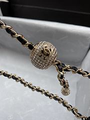 CHANEL CHARM STRAP Flap Bag Velvet Black AS1787 20 cm - 4