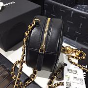 CHANEL Round Charm Chain Clutch Leather Black AS1449 12 x 12 x 4.5 cm - 4