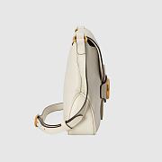 GUCCI SMALL Messenger Bag With Double G Leather White 648934 23.5 x 17.5 x 5 cm - 5