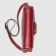 GUCCI SMALL Messenger Bag With Double G Leather Red 648934 23.5 x 17.5 x 5 cm - 3