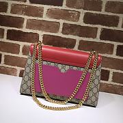 GUCCI MEDIUM Padlock GG Supreme Shoulder Bag Pink Leather Top 409486 30 x 19 x 10 cm - 3