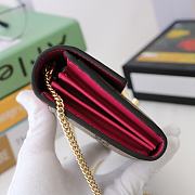GUCCI Padlock Continental Wallet Ebony GG Supreme Canvas Red Leather Top ‎453506 19 x 10 x 3.5 cm - 5