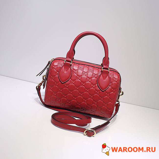 GUCCI MINI Joy Signature Leather Red 475842 22 x 15 x 12 cm - 1