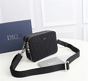 DIOR MESSENGER POUCH Oblique Galaxy Leather Black 2ESBC119VPD 17 x 12.5 x 6 cm  - 3