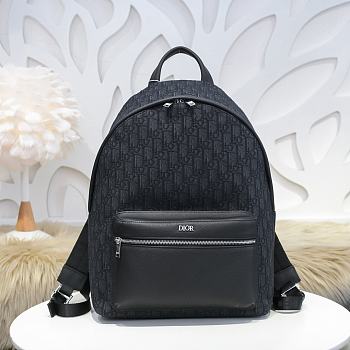 DIOR Oblique Jacquard Backpack Black 30 x 42 x 15 cm