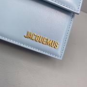 JACQUEMUS SMALL Le Chiquito Leather Light Blue 213BA02 18 x 15.5 x 8 cm - 6