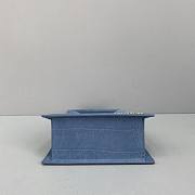 JACQUEMUS SMALL Le Average Chiquito Crocodile Leather Blue 213BA02 18 x 15.5 x 8 cm - 4