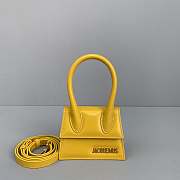 JACQUEMUS LE CHIQUITO Mini Leather Bag Yellow 213BA01 12 x 8 x 5 cm - 3