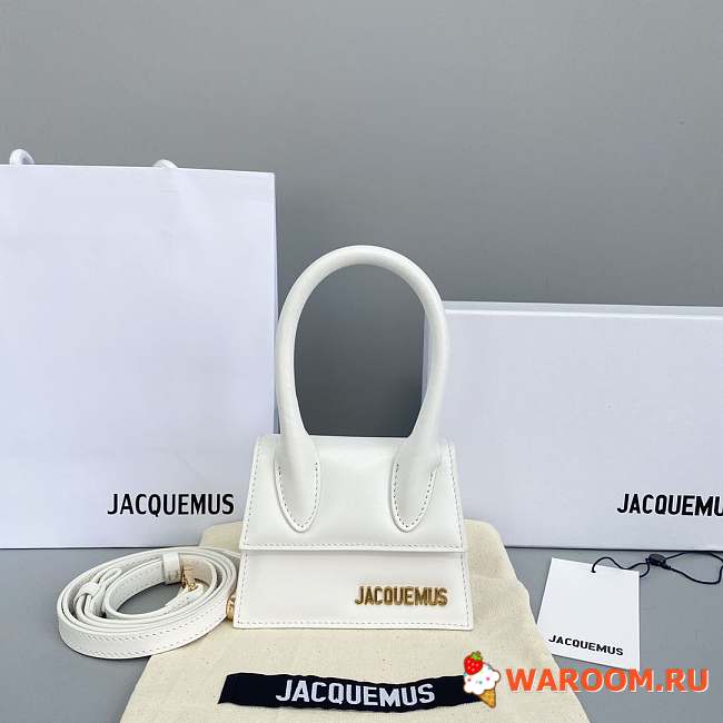 JACQUEMUS LE CHIQUITO Mini Leather Bag White 213BA01 12 x 8 x 5 cm - 1