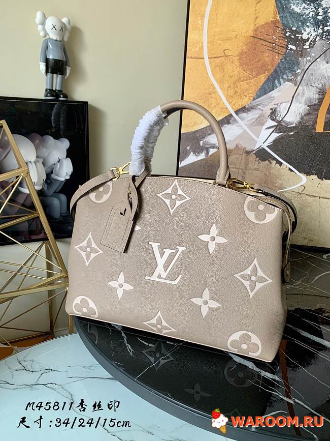 LOUIS VUITTON GRAND PALAIS Biocolor Monogram Empreinte Pattern Beige And Creme M45842 34 x 24 x 15 cm - 1