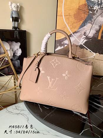 LOUIS VUITTON GRAND PALAIS Monogram Empreinte Leather Beige M45833 34 x 24 x 15 cm