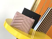 YSL MONOGRAM CARD CASE IN GRAIN DE POUDRE EMBOSSED LEATHER Nude Pink 530841 11 x 8.5 x 3 cm - 3
