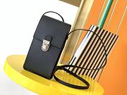 YSL TUC PHONE POUCH WITH STRAP IN SUPPLE CALFSKIN Black 6677182 9 x 3.5 x 18 cm - 1