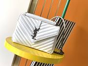 YSL MEDIUM COLLEGE IN QUILTED LEATHER Black Metal White 600279 24 x 17 x 6.5 cm - 1