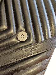 YSL MEDIUM COLLEGE IN QUILTED LEATHER Black Metal Black 600279 24 x 17 x 6.5 cm - 3