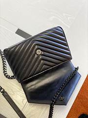YSL MEDIUM COLLEGE IN QUILTED LEATHER Black Metal Black 600279 24 x 17 x 6.5 cm - 2
