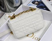 DIOR MICRO CARO BAG Supple Cannage Calfskin White S2022 13 x 8 x 4 cm  - 3