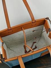 LOEWE LARGE Cushion Tote Bag Canvas And Calfskin Denim 330.02AB90 35 x 27 x 19 cm - 6