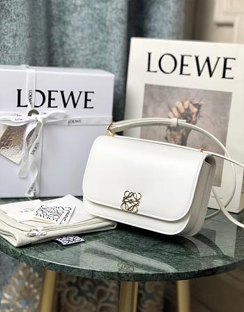 LOEWE SMALL Goya Bag Silk Calfskin White A896N09X01 18.5 x 12.5 x 6 cm
