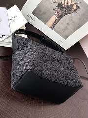 LOEWE SMALL Cubi Bag Anagram Jacquard And Calfskin Black A906K75X04 21 x 12 x 17 cm - 6