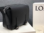 LOEWE XS Military Messenger Bag Soft Grained Calfskin Black 317.12AA72 24.5 × 18 × 10.5 cm - 3