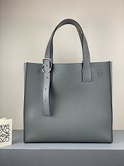 LOEWE Buckle Tote Bag Soft Grained Calfskin Anthracite Grey 335.28.Z62 36 x 33 x 17 cm - 1