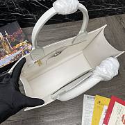 DOLCE & GABBANA SMALL DG Daily Shopper With DG Logo Print Calfskin White BB7023 36 x 28.5 x 13 cm - 5