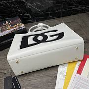 DOLCE & GABBANA SMALL DG Daily Shopper With DG Logo Print Calfskin White BB7023 36 x 28.5 x 13 cm - 4