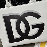 DOLCE & GABBANA SMALL DG Daily Shopper With DG Logo Print Calfskin White BB7023 36 x 28.5 x 13 cm - 2