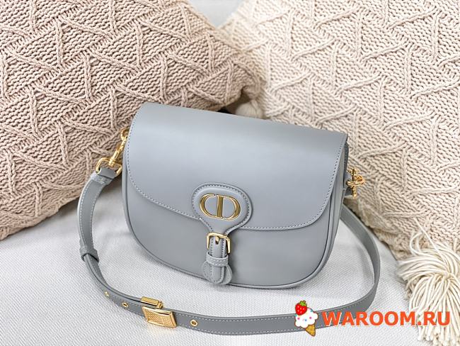 DIOR MEDIUM BOBBY BAG Box Calfskin Gray M9319UMOL 22 x 17 x 6 cm - 1