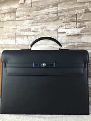 HERMES Kelly Depeche Briefcase Epsom Gold Hardware Black 38 cm - 1
