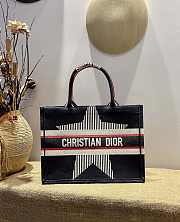 DIOR SMALL DIORALPS BOOK TOTE Black Three-Tone Embroidery M1296 36 cm - 1